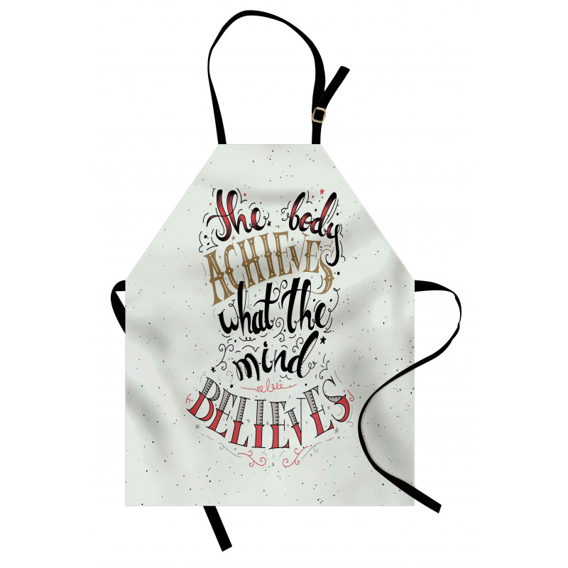 Body and Mind Words Art Apron