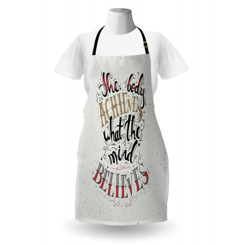 Body and Mind Words Art Apron