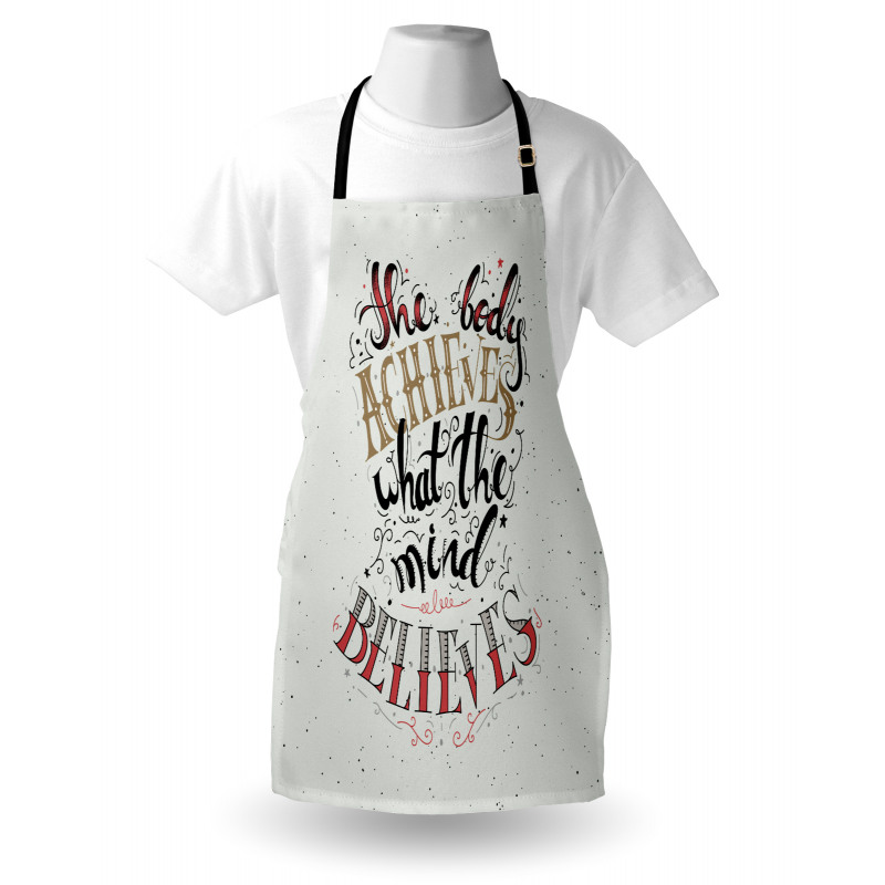 Body and Mind Words Art Apron