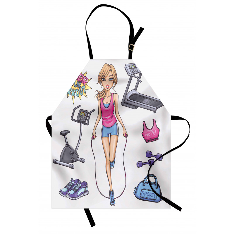 Cartoon Girl Work Apron