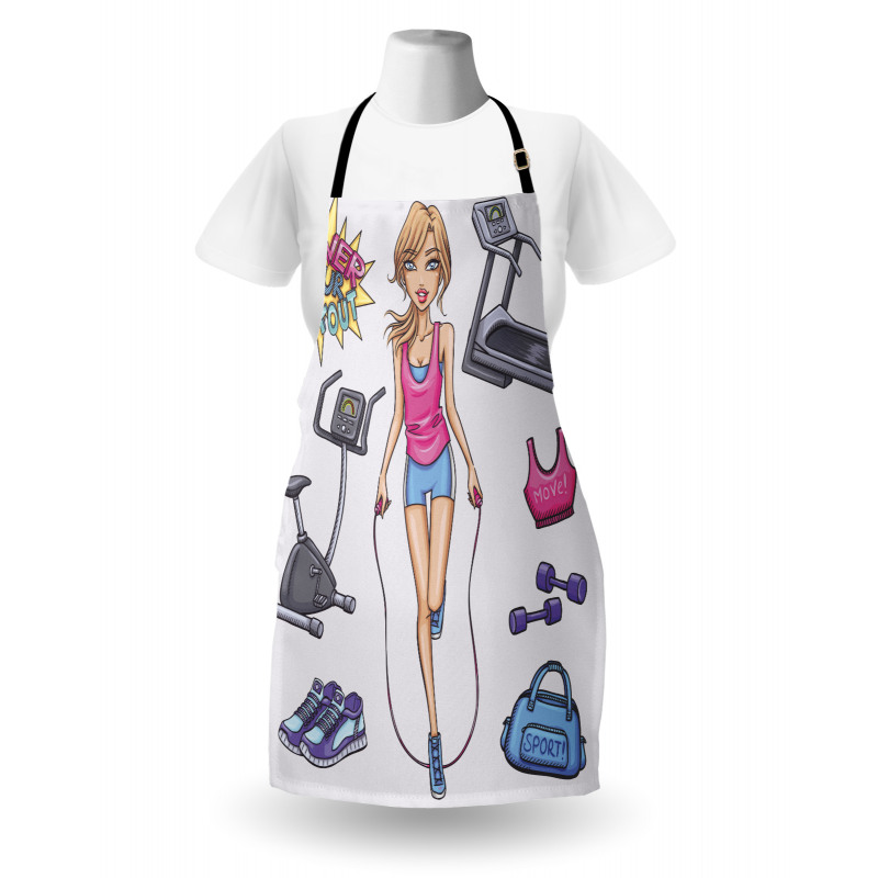 Cartoon Girl Work Apron