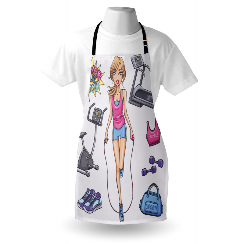 Cartoon Girl Work Apron