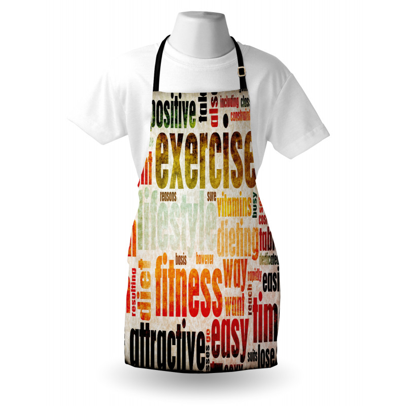Grunge Frame with Words Apron