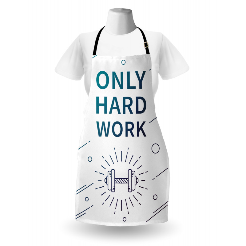 Sports Words Dumbbell Apron