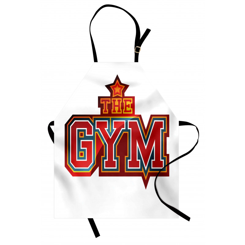 Vibrant Gym Sign Star Apron