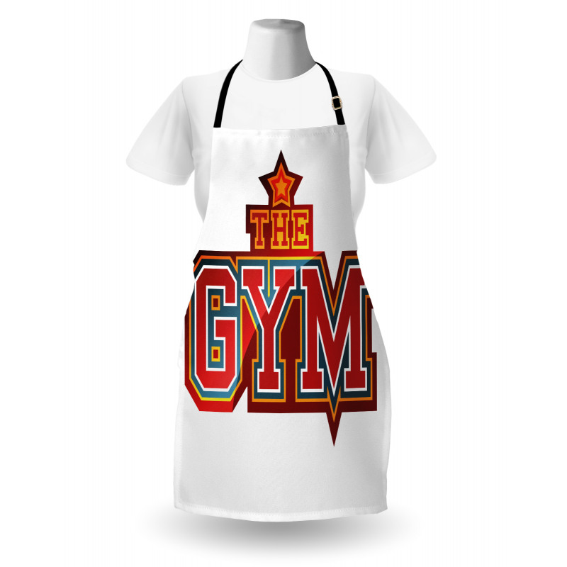 Vibrant Gym Sign Star Apron