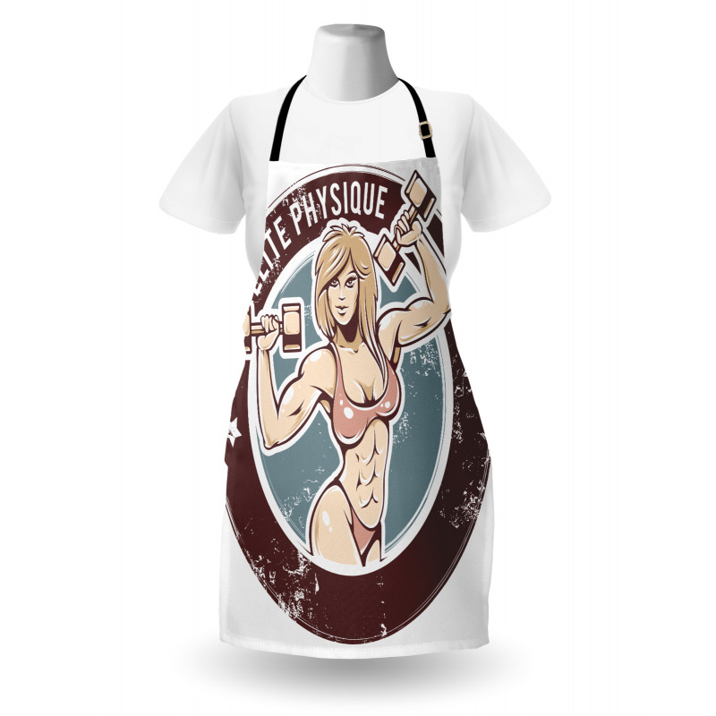 Retro Gym Lady Layout Art Apron