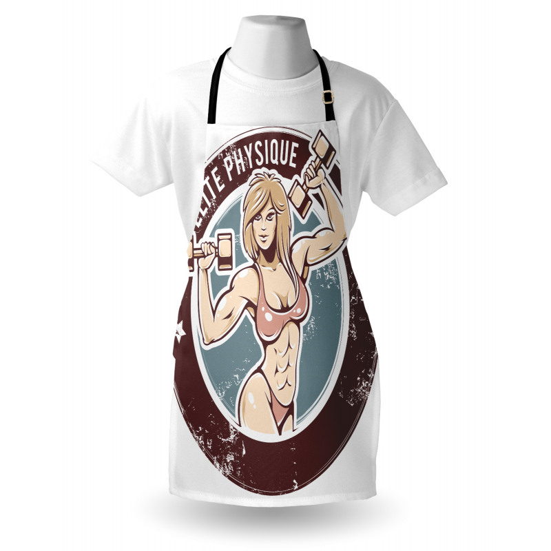 Retro Gym Lady Layout Art Apron