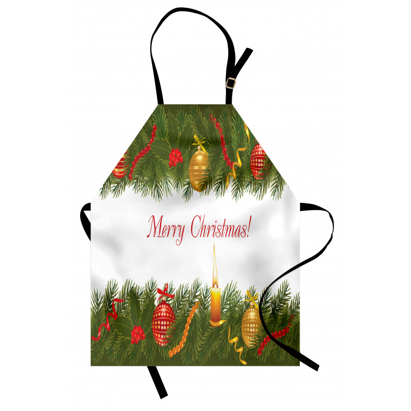 Tree Candle Greeting Apron