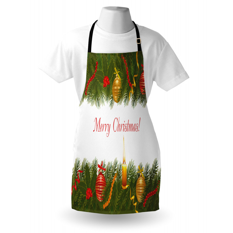 Tree Candle Greeting Apron