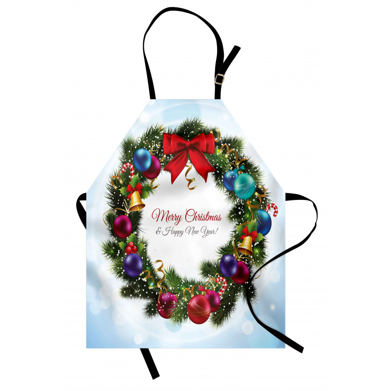 Round Green Wreath Apron