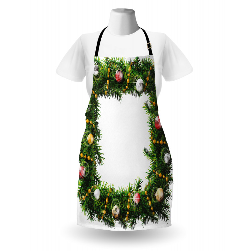 Winter Square Wreath Apron