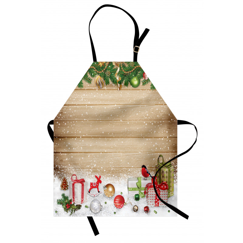 Pine Wood Planks Snow Apron