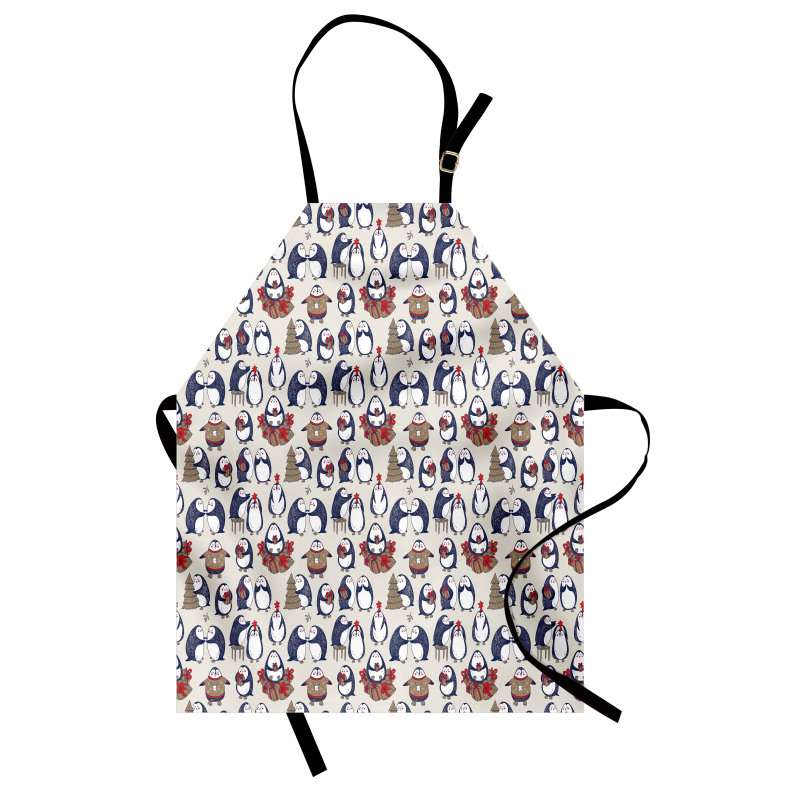 Grunge Penguins Boxes Apron