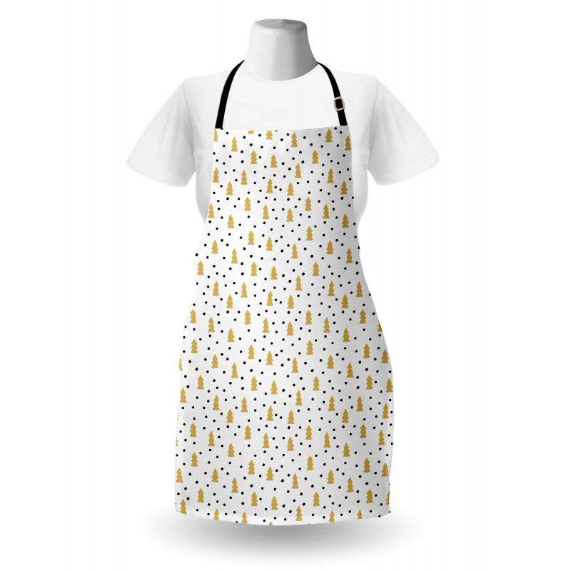 Pine Trees Black Dots Apron