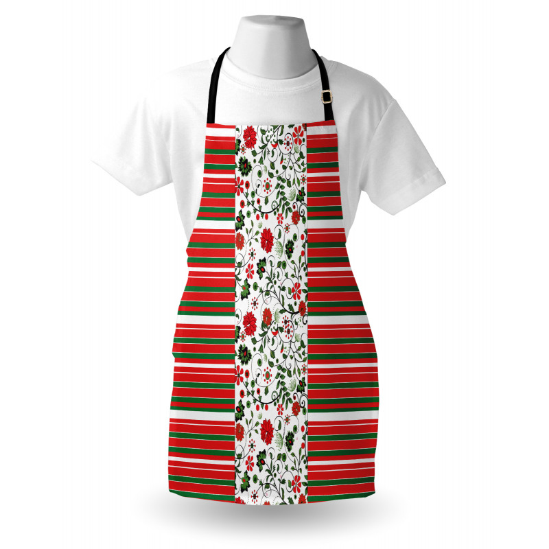 Stripes Floral Border Apron