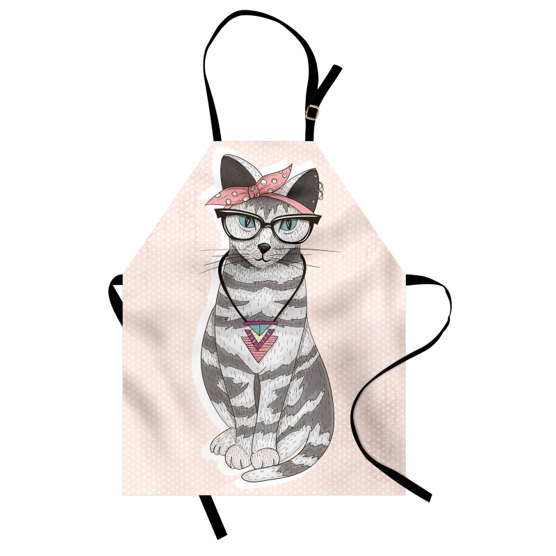 Kitty Glasses Apron