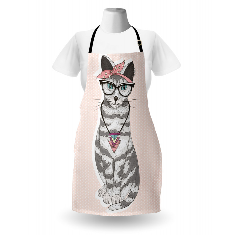 Kitty Glasses Apron