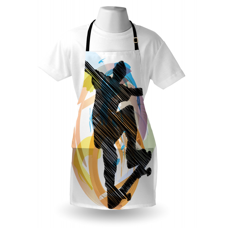 Skater Sketch Art Apron