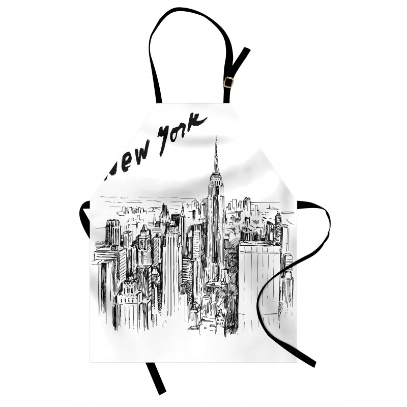 Vintage Hand Drawn City Apron