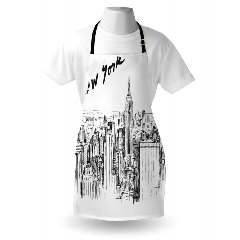 Vintage Hand Drawn City Apron