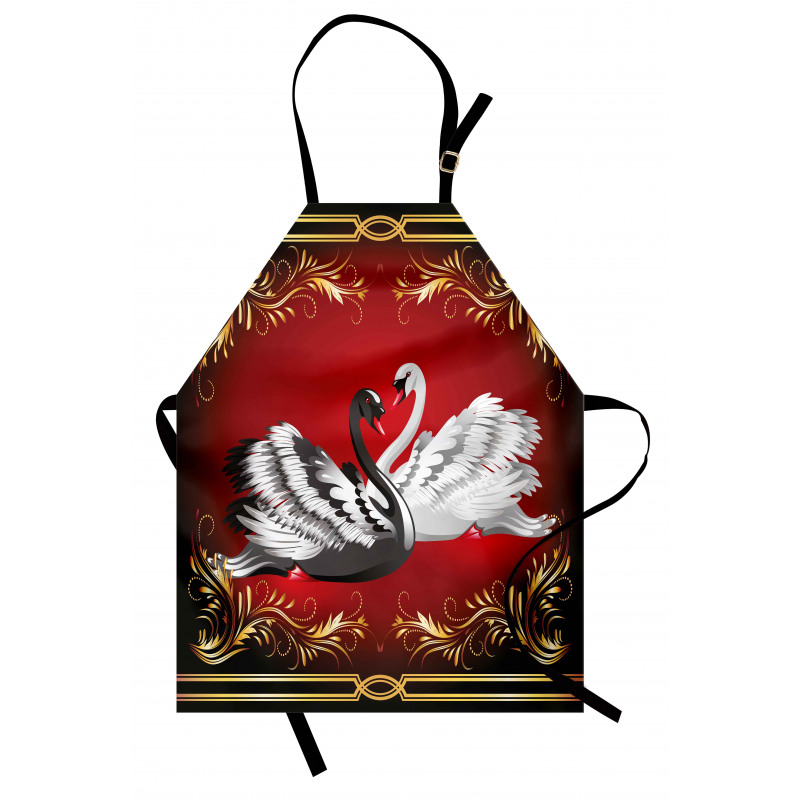 Romantic Swan Couple Apron