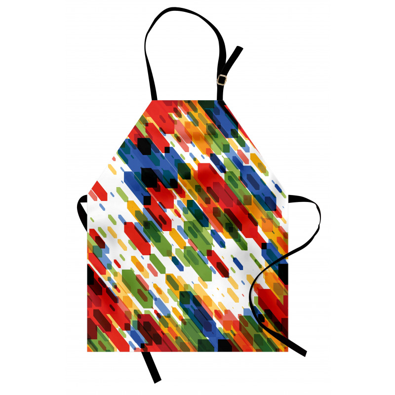 Diagonal Geometric Vibrant Apron