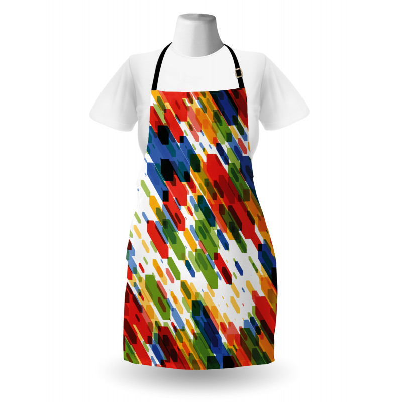 Diagonal Geometric Vibrant Apron