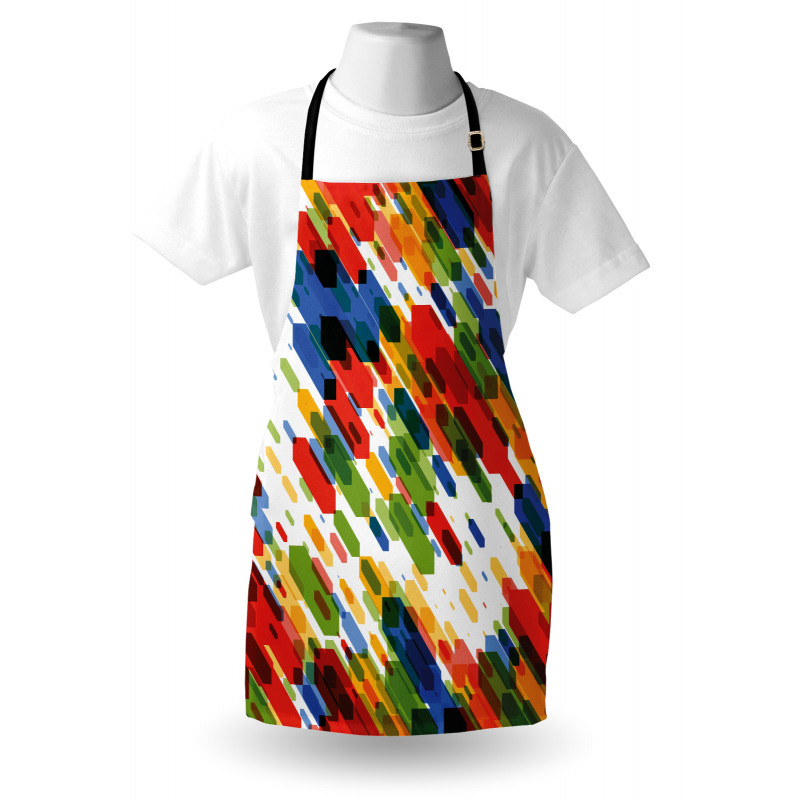 Diagonal Geometric Vibrant Apron