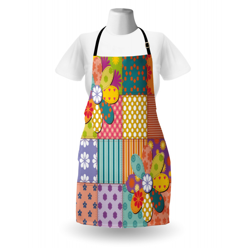 Flower Polka Dots Mix Apron