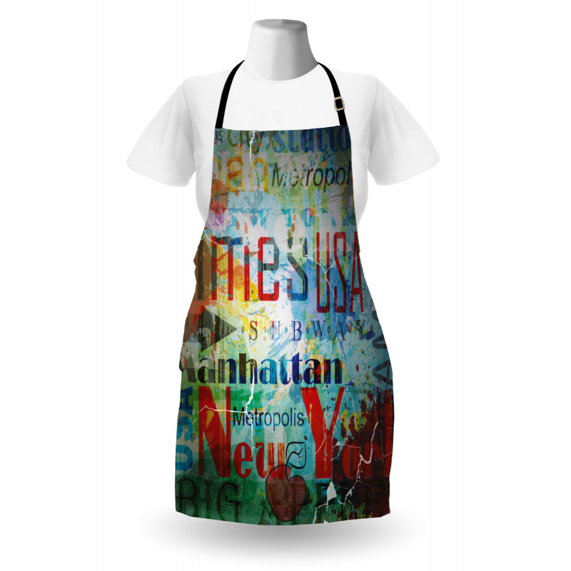 Grunge Words Culture Apron