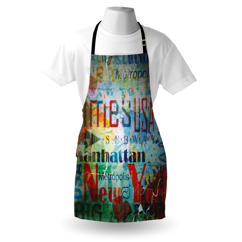 Grunge Words Culture Apron