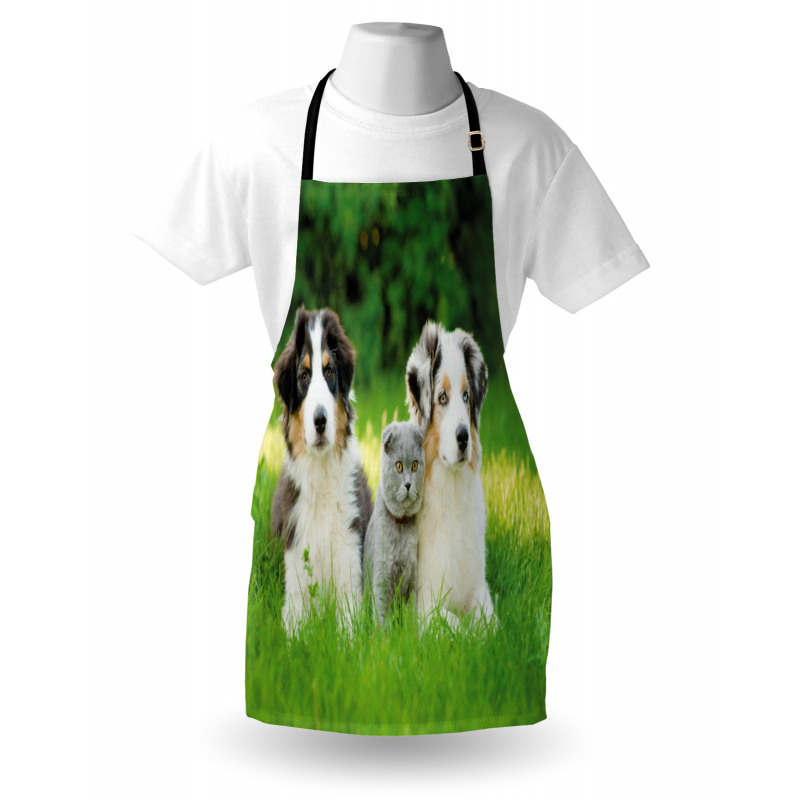 Puppy Family in Garden Apron