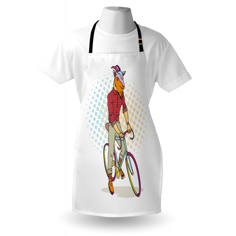 Hipster Goat on Bicycle Apron