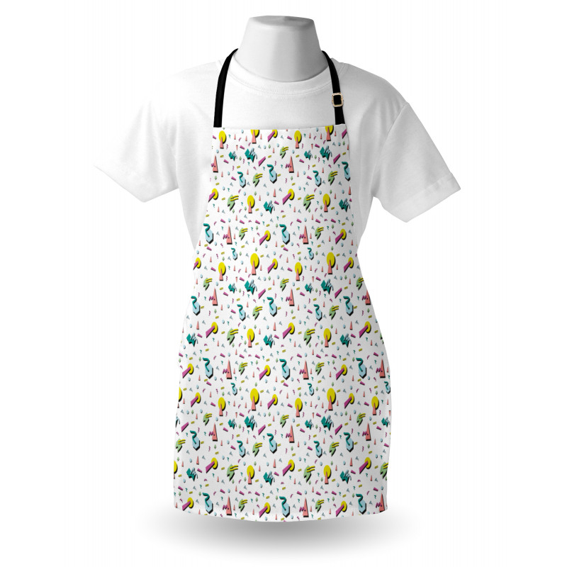 Retro Geometric Doodle Apron