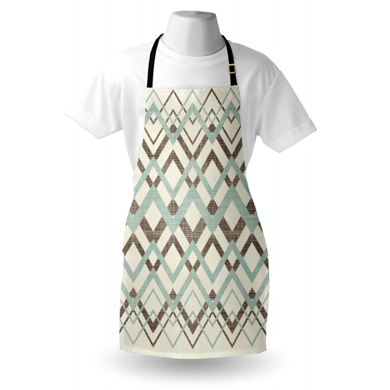 Vintage Zigzag Lines Apron