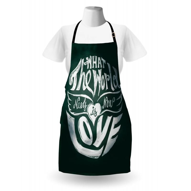 Grunge Art Words Circle Apron