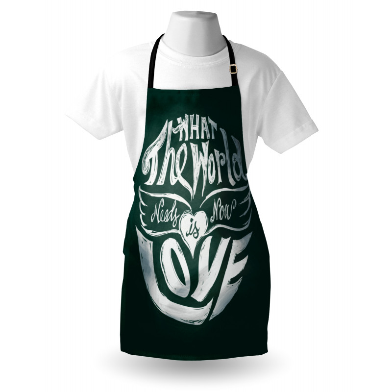 Grunge Art Words Circle Apron