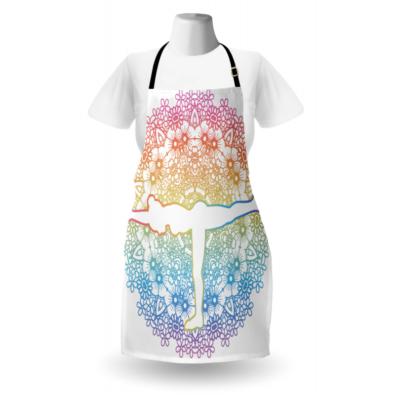 Woman in Balance Mandala Apron