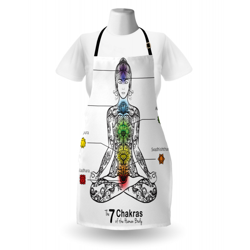 7 Chakra Signs Ornate Apron