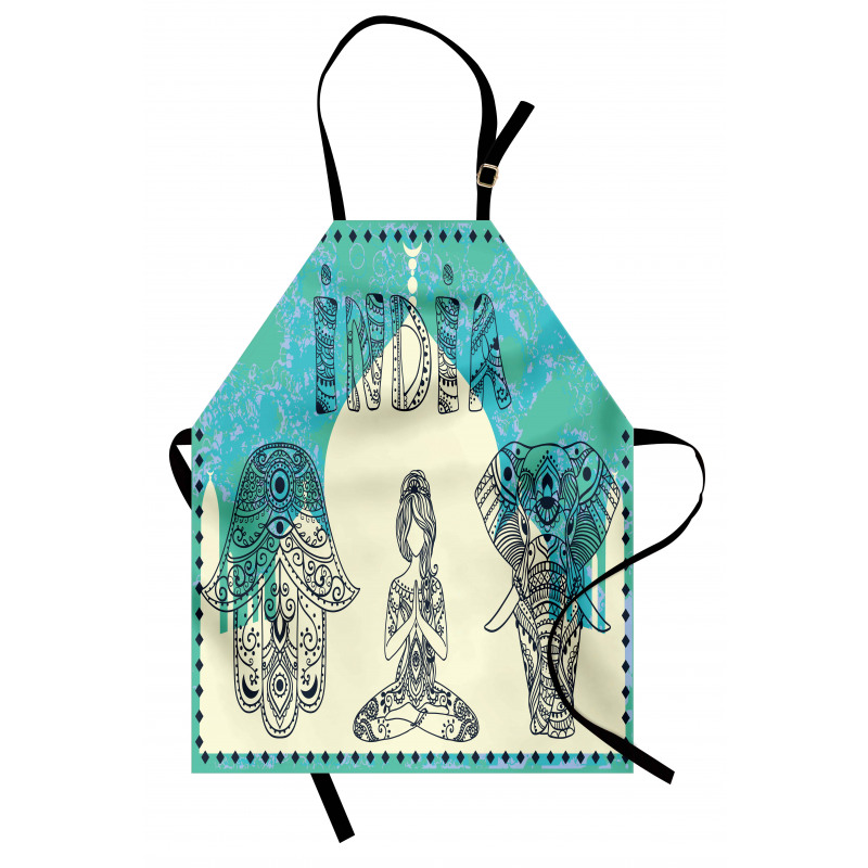 Elephant Hamsa Taj Mahal Apron