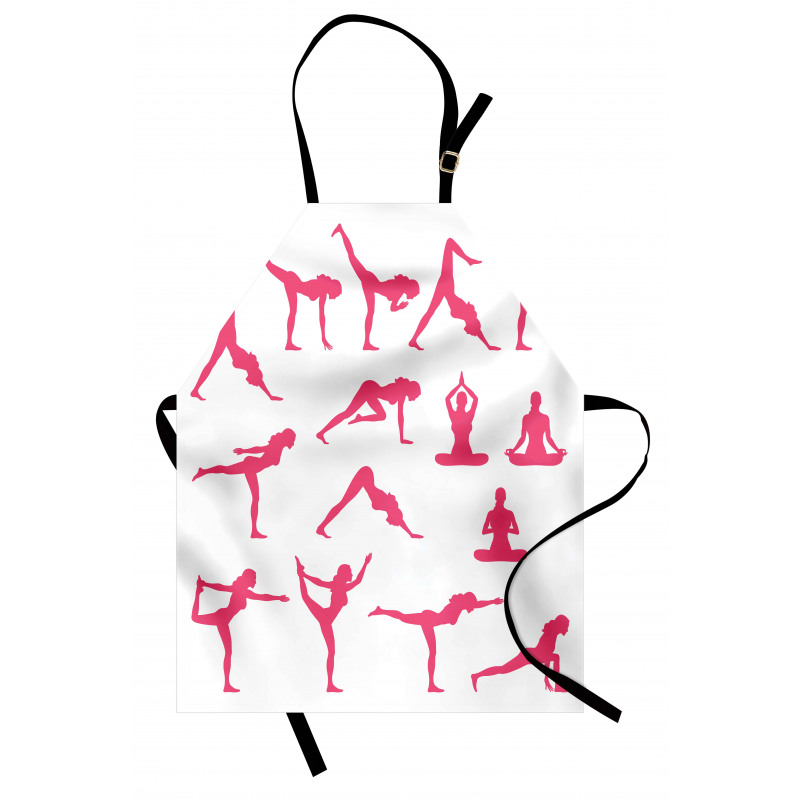 Pink Silhouettes Flexing Apron