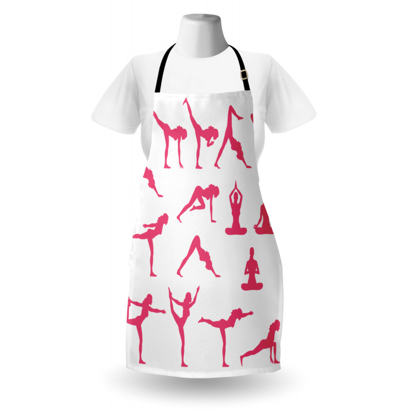 Pink Silhouettes Flexing Apron