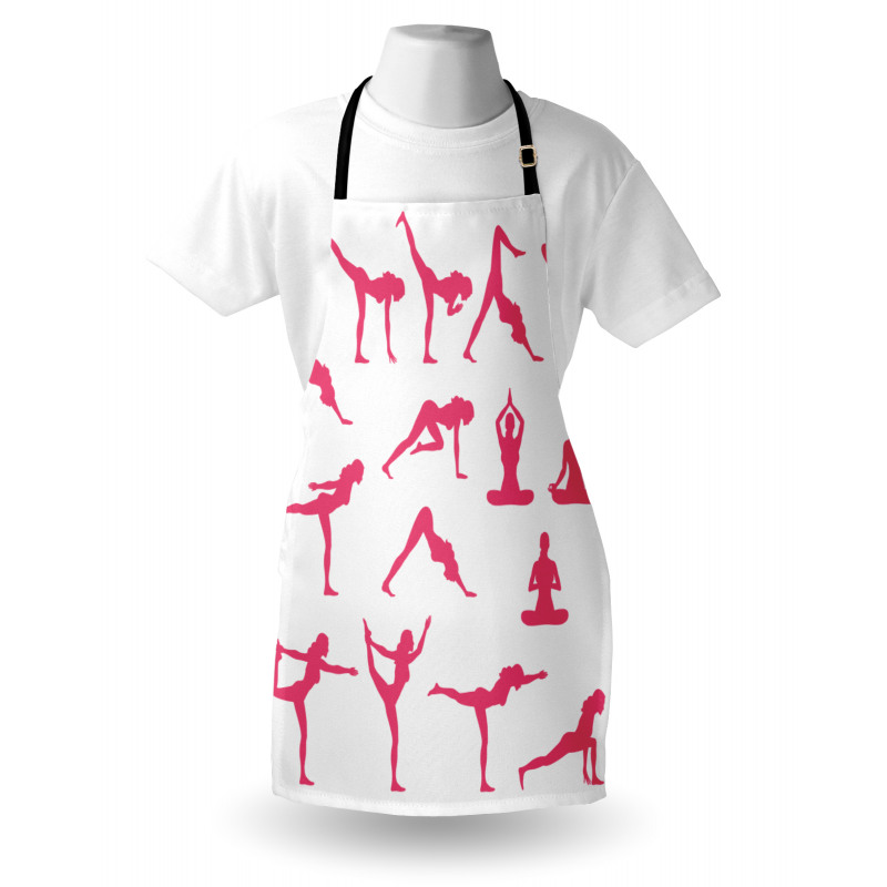 Pink Silhouettes Flexing Apron