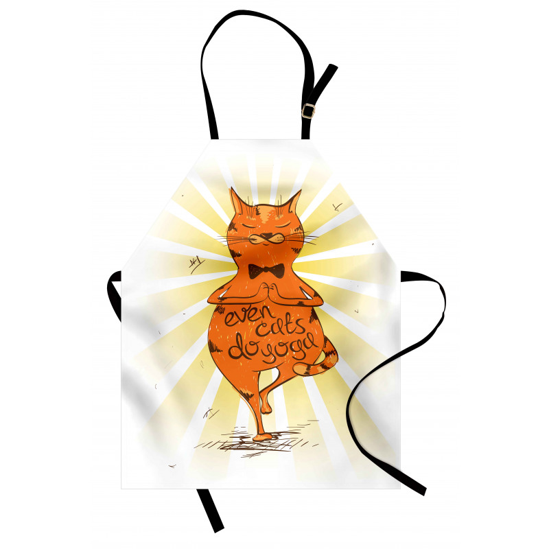 Peaceful Cat with Phrase Apron