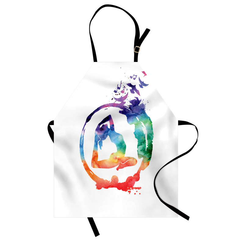 Watercolors Birds Music Apron