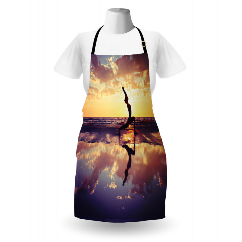 Woman on Beach Dramatic Apron