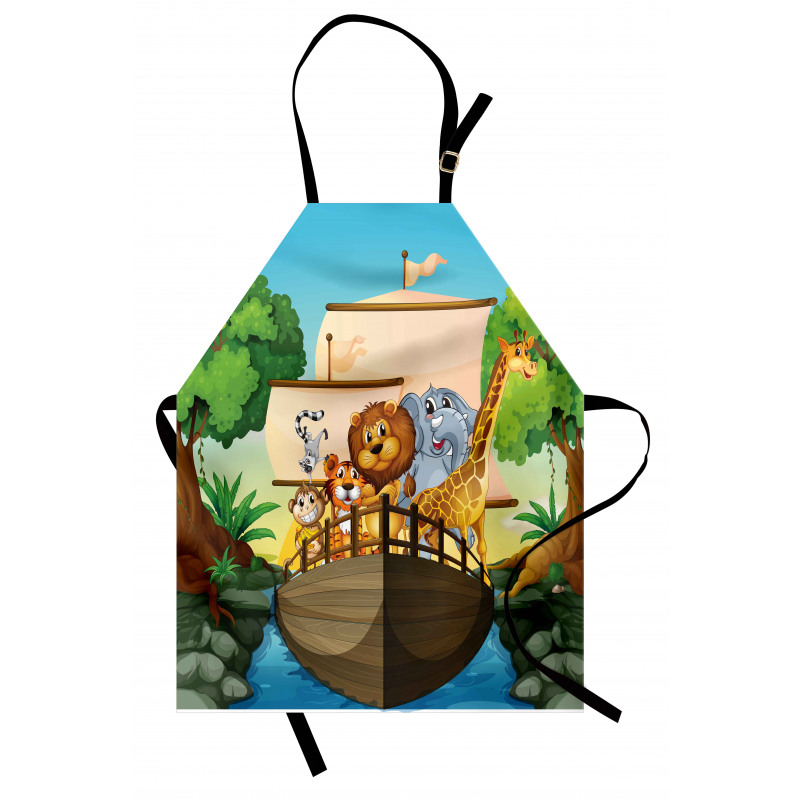 Floating Boat with Animals Apron