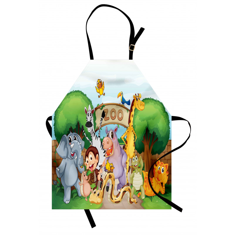 Playful Outdoors Animals Apron