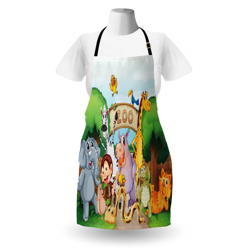 Playful Outdoors Animals Apron